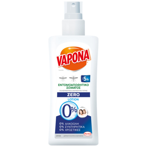 Vapona Zero Lotion Face & Body Repellent 100ml