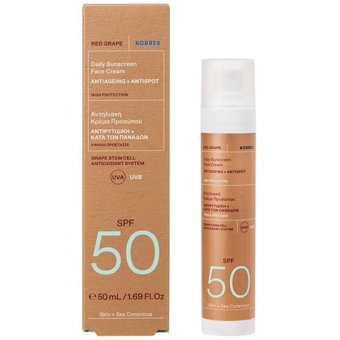 Korres Red Grape Daily Sunscreen Antiageing & Antispot Spf50, 50ml