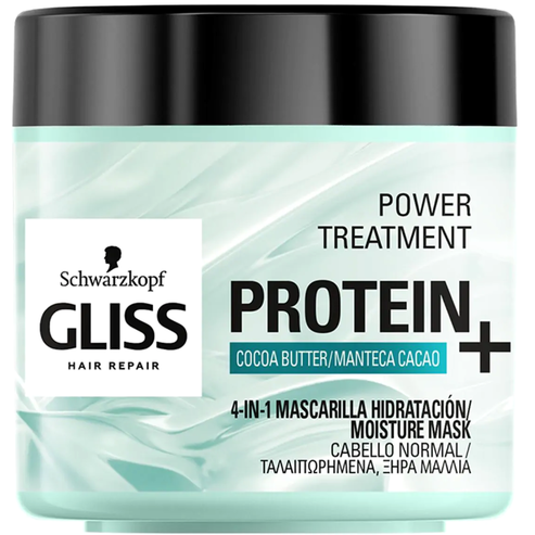 Schwarzkopf Gliss Power Treatment Protein With Cocoa Butter Хидратираща маска за суха и изтощена коса 400ml