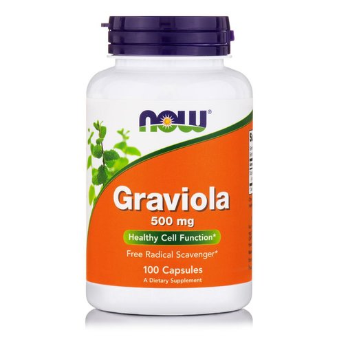 Now Foods Graviola 500mg Хранителна добавка със силни кардиотонични и съдоразширяващи свойства 100veg.caps