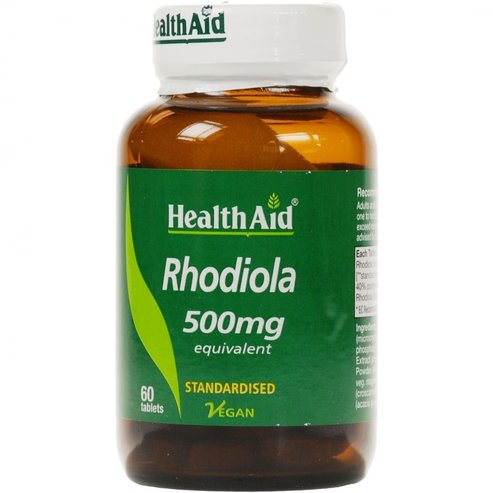 Health Aid Rhodiola Ροндиола 500mg Rhodiola rosea Естествен регулатор на добро настроение 60 таблетки