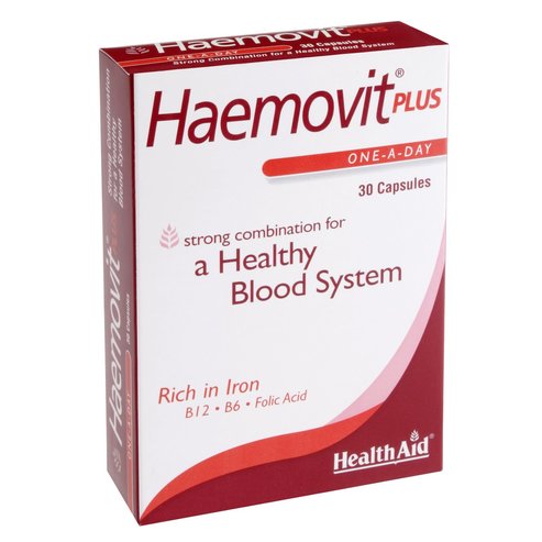 Health Aid Haemovit Plus Blister Здравословно  изграждане на червени кръвни клетки 30 таблетки
