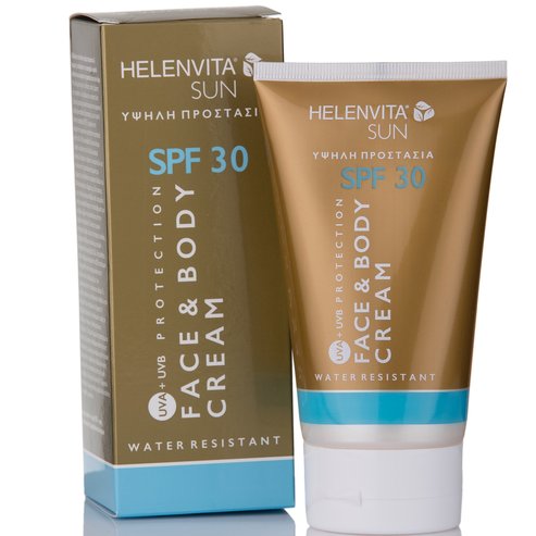 Helenvita Sun Face & Body Cream Spf30 Водоустойчив слънцезащитен крем за лице с тяло с висока пасивна и активна защита 150ml