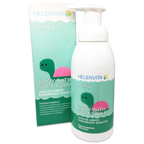 Helenvita Baby Body Bath Soft Foam Бебешка пяна за почистване на тяло с лека форма 400ml