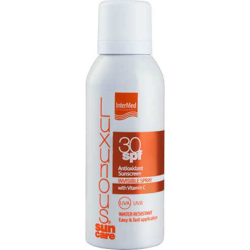 Luxurious Suncare Antioxidant Sunscreen Invisible Spray SPF30, Прозрачен слънцезащитен спрей за тяло SPF30, 100ml
