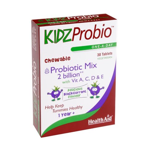 Health Aid Kidz Probio Отличен Състав Пробиотиците 2 милиарда висок стандарт За Децата 30 дъвчащи таблети