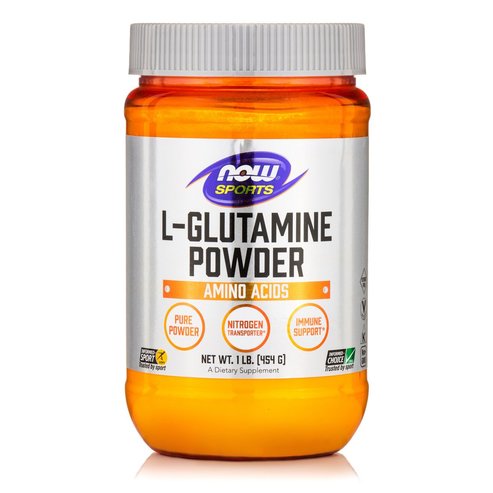 Now Foods L-Glutamine Pure Powder Vegetarian Диетична добавка на прах от глутамин за максимална абсорбция 454gr