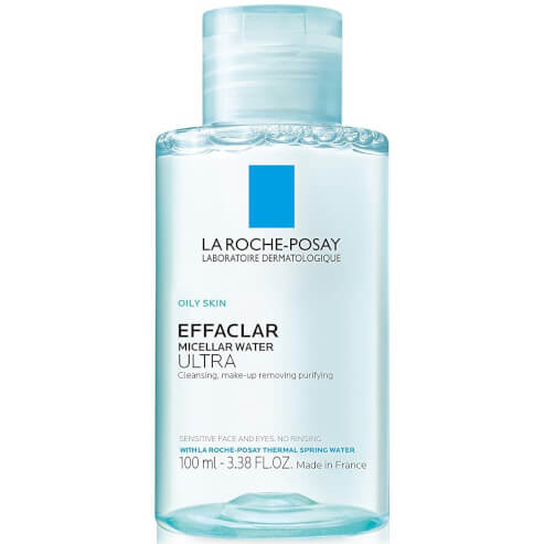 La Roche-Posay Effaclar Micellar Water Ultra Нежна почистваща вода за лице и очи за мазна кожа в размер за пътуване 100ml