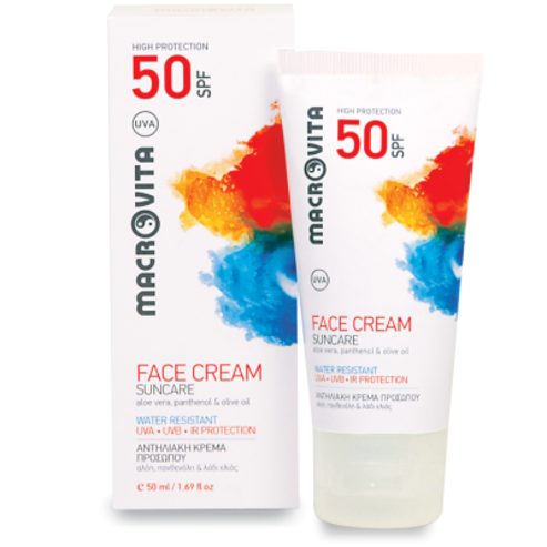 Macrovita Suncare Face Cream SPF50 Слънцезащитен крем за лице 50ml