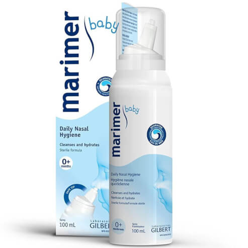 Marimer Isotonic Baby Hygiene Nasal Daily Spray 100% Стерилен изотоничен разтвор за морска вода, подходящ за бебета 100ml