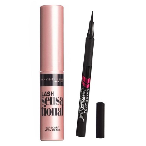 Δώρο Maybelline Lash Sensational Black Mascara Mini & Hyper Precise Eyeliner Mini 700 Black