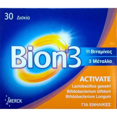 Bion 3 Activate Διατηρεί την Ισορροπία της Εντερικής Χλωρίδας και Ενισχύει την Άμυνα του Οργανισμού 30 δισκία