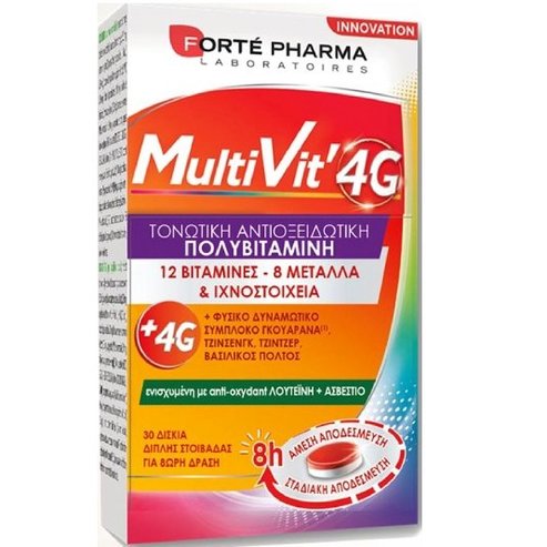 Forté Pharma Multivit 4G Тонизиращ антиоксидантен мултивитамин 30 таблетки