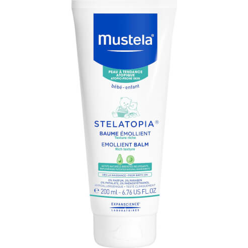 Mustela Stelatopia Atopic Skin Emollient Balm Омекотяващ балсам за атопичен дерматит при бебета 200ml
