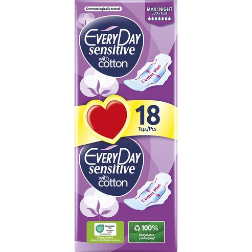 Every Day Sensitive Maxi Night Ultra Plus Value Pack 18 броя