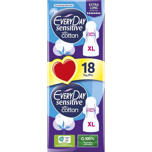 Every Day Sensitive Extra Long XL Value Pack 18 броя