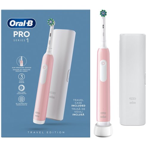 Oral-B Pro Series 1 Electric Toothbrush with Travel Case 1 брой - Розова
