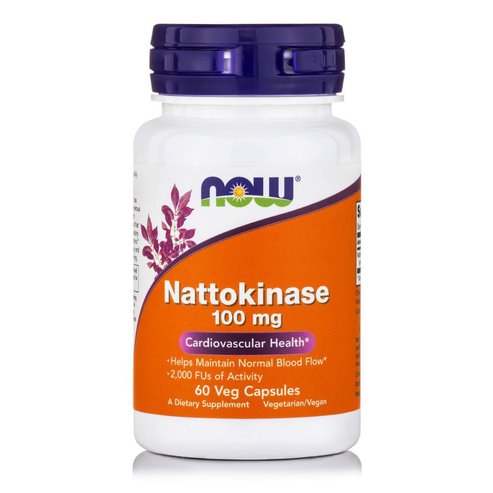 Now Foods Nattokinase 100mg Хранителна добавка, която поддържа нормалната функция на сърцето 60veg.caps