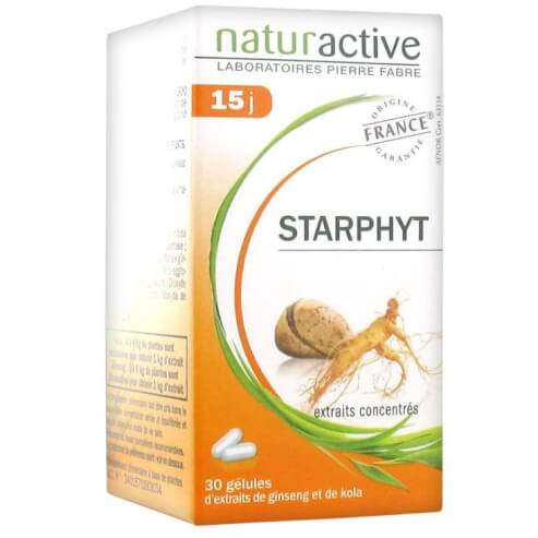 Naturactive Starphyt Билкова хранителна добавка с женшен и кола за по -голяма енергия 30caps