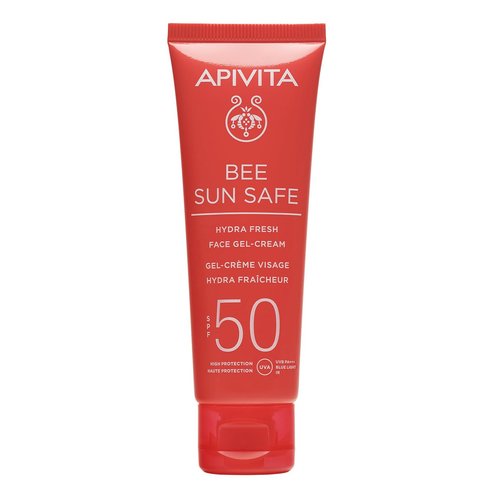 Apivita Bee Sun Safe Hydra Fresh гел-крем за лице с морски водорасли и прополис Spf50, лека текстура 50ml