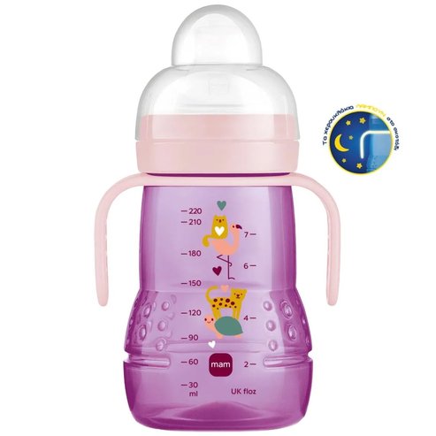 Mam Trainer+ Night 4m+, Κωδ 451, 220ml - Ροζ / Λιλά