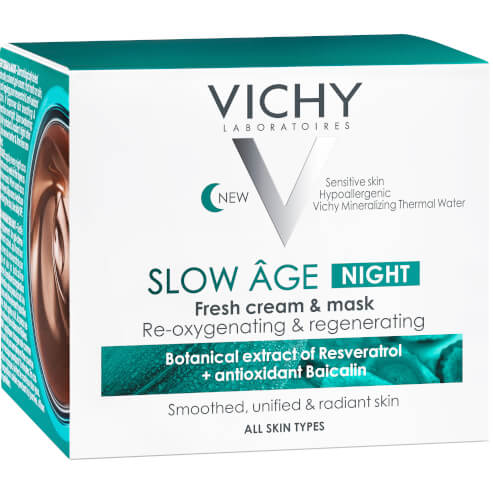 Δώρο Vichy Slow Age Night Fresh Cream & Mask Δροσερή Kρέμα Νύχτας & Μάσκα 2 σε 1 για Όλους τους Τύπους Δέρματος 15ml