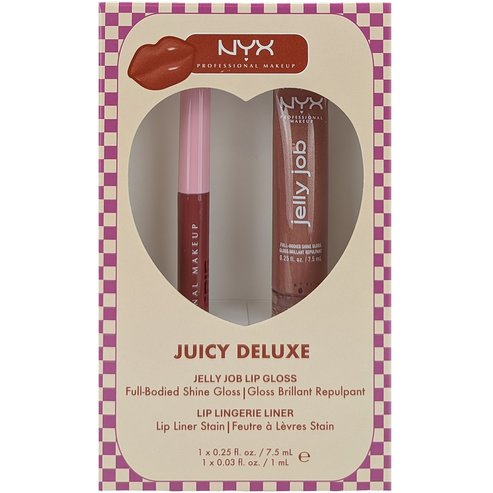 Nyx Professional Makeup Promo Jelly Job Full Bodied Shine Lip Gloss 05 Honey It\'s Jelly 7.5ml & Lip Lingerie Staining Wear Lip Liner 09 Send Nudes 1ml