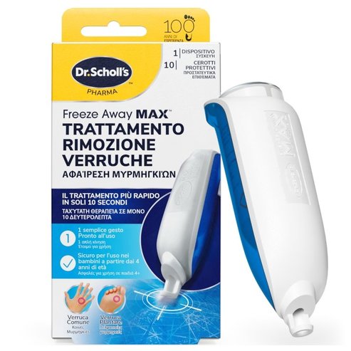 Scholl Freeze Away Max Wart Remover 1 устройство и 10 подложки