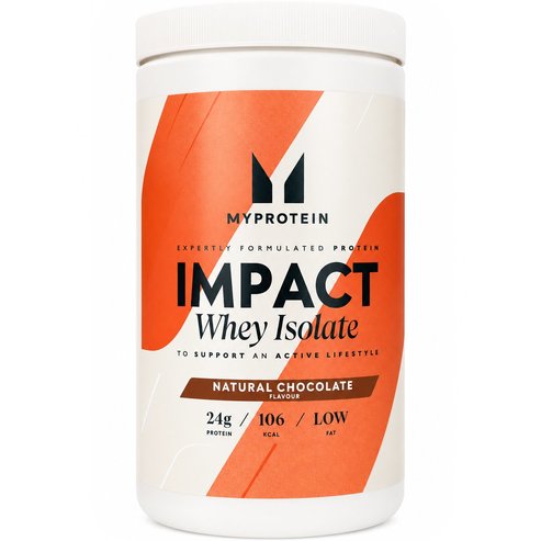 My Protein Impact Whey Isolate Хранителна добавка с високочист и високопротеинов суроватъчен протеин на прах за релеф, растеж & поддържане на мускулите с вкус на шоколад 480g - Natural Chocolate
