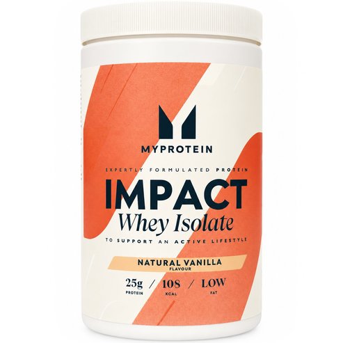 My Protein Impact Whey Isolate Хранителна добавка с високочист и високопротеинов суроватъчен протеин на прах за релеф, растеж & поддържане на мускулите с вкус на ванилия 480g - Natural Vanilla
