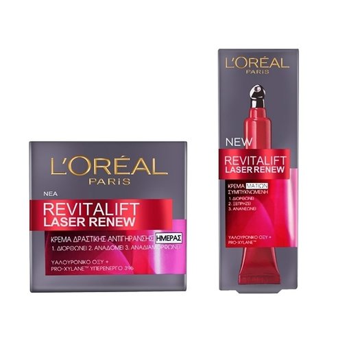 L\'oreal Paris PROMO PACK Revitalift Laser Renew Anti-Ageing Day Cream 50ml & Revitalift Renew Anti-Ageing Eye Cream 15ml