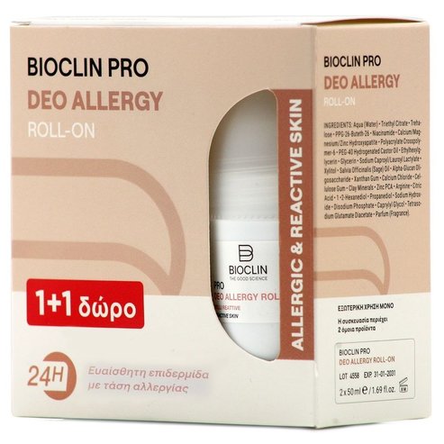 Bioclin Promo Deo Allergy Roll on 100ml (2x50ml)