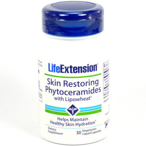 Life Extension Skin Restoring Phytoceramides Хранителна добавка, силна формула за младото лице на кожата 30 caps