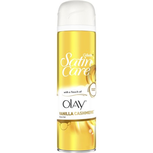 Gillette Satin Care Shave Gel Touch of Olay Vanilla Cashmere Гел за бръснене с 4x овлажняващи агенти 200ml