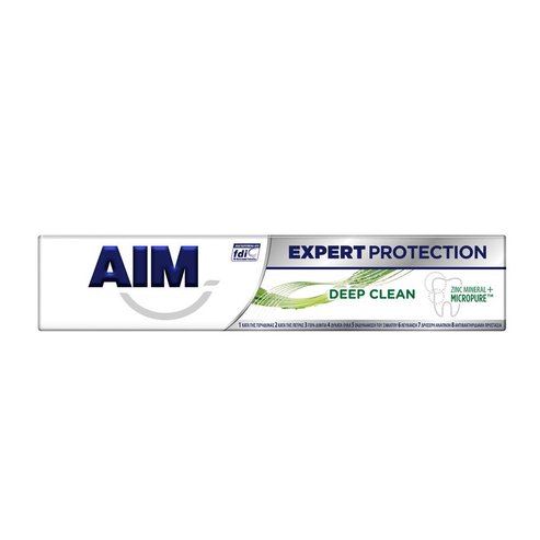 Aim Expert Protection Deep Clean Паста за зъби за дълбоко почистване на междузъбното пространство и антибактериална защита 75ml