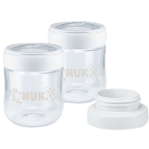Nuk Nature Sense Контейнери за съхранение на кърма с капак на винт и адаптер за гърди 2бр.