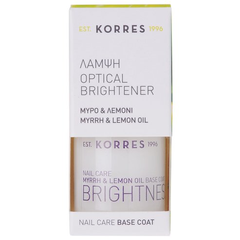 Korres Избелваща основа за нокти срещу пожълтяване с миро и лимон, 10ml
