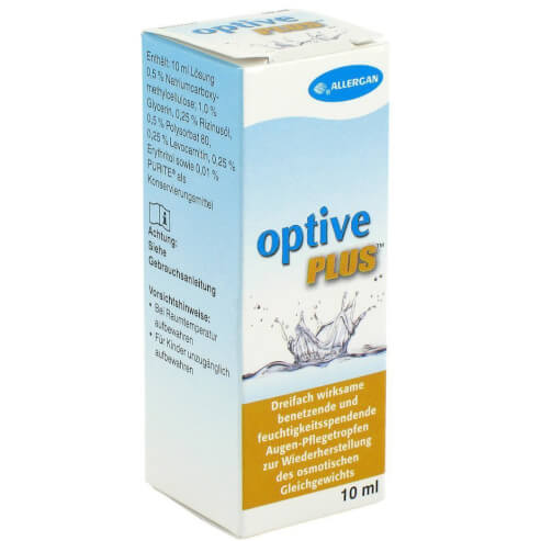 Optive Plus Капки за очи с тройно действие за регулиране на осмотичното налягане и смазване на очната повърхност 10ml