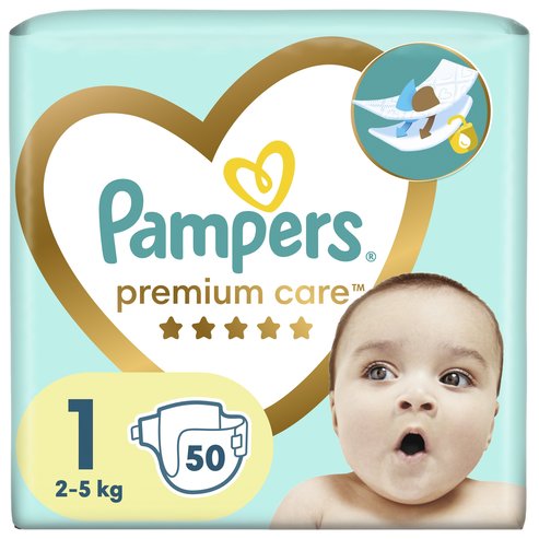 Pampers Premium Care Νο1 Newborn (2-5kg) 50 памперси