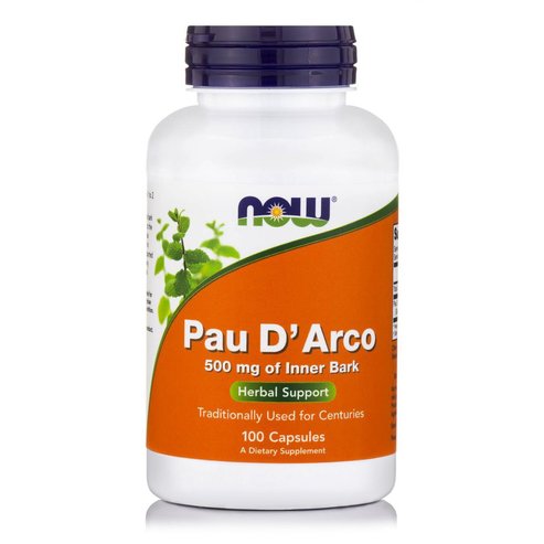 Now Foods Pau D\'Arco 500mg Хранителна добавка за повишаване на имунната и здрава чревна флора 100caps