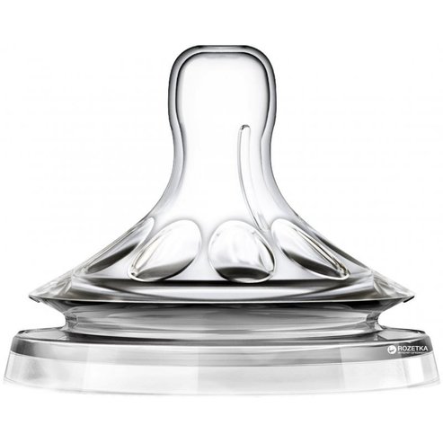 Avent Natural Естествен силиконов зърно с 1 дупка 2бр SCF041/27