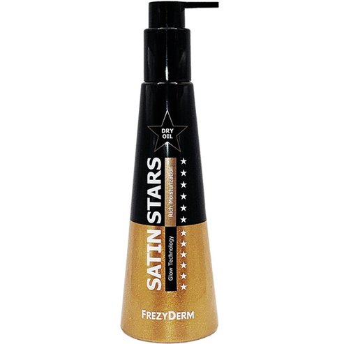 Frezyderm Satin Stars Golden Bronze Sparkling Glow Dry Oil Сухо масло за тяло с впечатляващ блясък, висока естетична ефективност и богата хидратация с глитер 250ml
