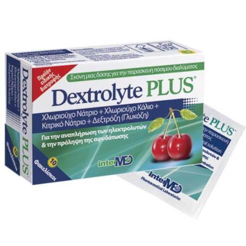 Intermed Dextrolyte Plus Специална диетична добавка, попълване на електролит и предотвратяване на дехидратация 10 сашета