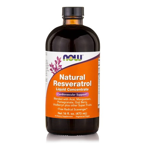 Now Foods Natural Resveratrol Liquid Concentrate Хранителна добавка Ресвератрол със силни антиоксидантни свойства 473ml