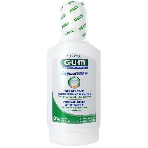 Gum Original White 0% Alcohol, Вода за уста за възстановяване на естествената белота на зъбите 300ml (1747)