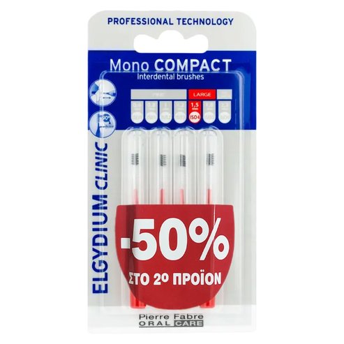 Elgydium Promo Clinic Mono Compact Interdental Brushes 0.7mm 2x4 Парчета на специална цена