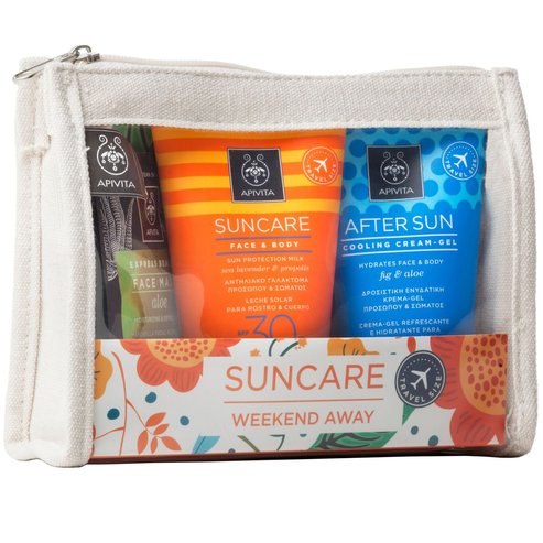 Apivita Промо комплект Suncare Face & Body Protection Milk SPF30,100ml, After Sun Cream Gel 100ml, Express Beauty Aloe 2x8ml