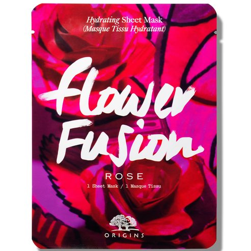 Origins Flower Fusion Hydrating Sheet Mask Rose Маска за лице за интензивна хидратация на суха кожа 1 Sheet