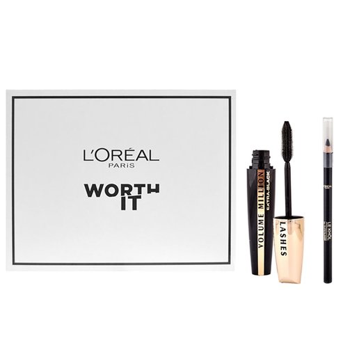 L\'oreal Paris Worth it Promo Volume Milion Lashes Extra Black Maskara 10.7ml & Superliner Le Khol Black 1.2gr