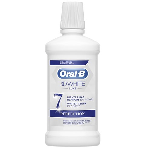 Oral-B 3D White Luxe Glamorous Shin - вода за уста за бели зъби с аромат на мента, 500ml
